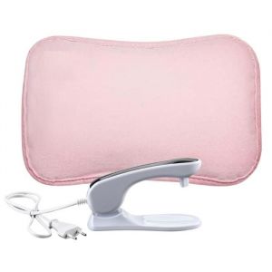 Bouillotte Electrique Rose avec pochette chauffe-mains