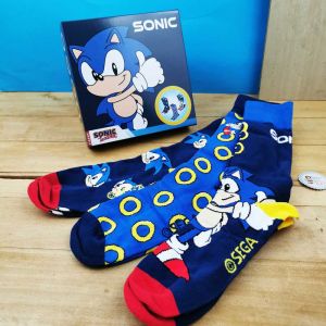 Sonic Coffret cadeau 3 paires de chaussettes 40 - 46