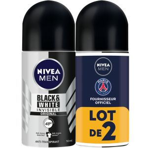 Nivea Déodorant Bille Invisible Anti Traces MEN - 2 x 50 ml