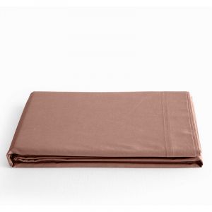Image de Drap plat 'Pr&eacute;mium' pour lit 1 place & 2 places - Pr&eacute;mium Vieux Rose - 180 x 290 cm pour lit 1 place