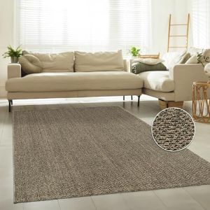 Paco Home Tapis D'Extérieur Résistant Aux Intempéries Balcon Salon Motif Uni Boho Vert 240x340 cm