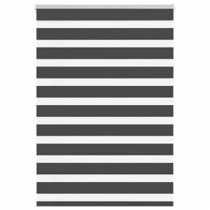 VidaXL Store z&egrave;bre noir 110x150 cm largeur du tissu 105,9 cm polyester, store &agrave; enrouleur z&eacute;br&eacute;, store z&eacute;br&eacute; pour fen&ecirc;tre, 4014237