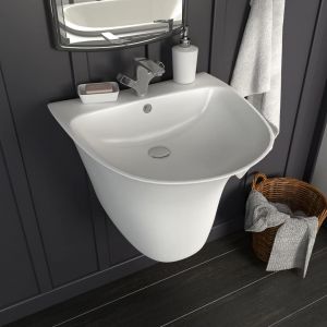 VidaXL Lavabo mural C&eacute;ramique Blanc 470 x 450 x 370 mm