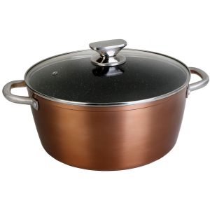 C erole 20 Cm Induction, Couvercle En Verre, Antiad sive Sans Pfoa, Al ini,, Cuivre, Wecook, Professional Neuf