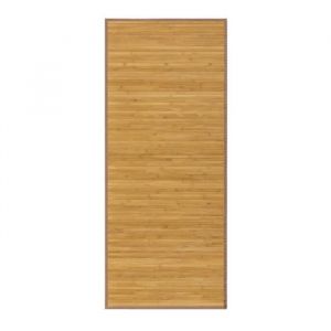 Tapis de sol antid&eacute;rapant moquette &agrave; rayures en bambou coloris naturel - Longueur 175 x Profondeur 75 cm -JUANIO-