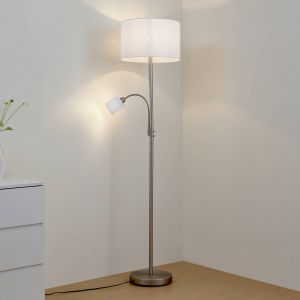 Lampadaire Tissu 'Jaileen' en métal pour salon & salle à manger