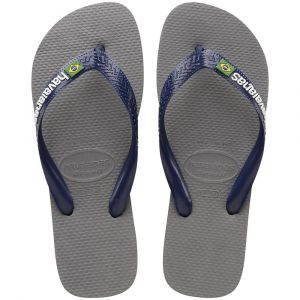 Havaianas Brasil Logo EU 39-40 Steel Grey / Navy Blue - Steel Grey / Navy Blue - EU 39-40