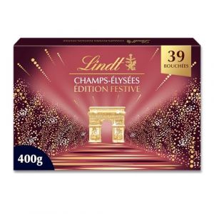 Lindt Bo&icirc;te CHAMPS-&Eacute;LYS&Eacute;ES &Eacute;dition Festive - Assortiment de Chocolats au Lait - Pralin&eacute;s, Croustillants et Onctueux - Id&eacute;al pour No&euml;l, 400g
