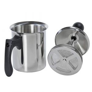 Ilsa Breakfast! Cappucciniera, mousseur &agrave; lait, double filtre, acier inoxydable 18/10, tasses 3, cl 40