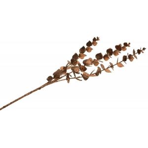 Ruedelafete Branchage Eucalyptus artificiel 61cm, pailletée Marron