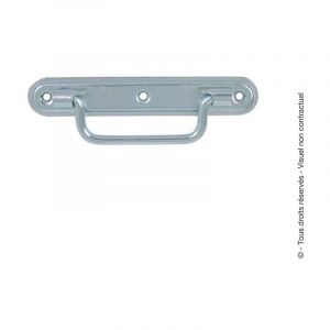 Afbat Poignée sur platine inox, H.40 x L.140 x P.15 mm