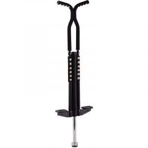 Relaxdays Bâton sauteur robuste, pogo-stick pour enfant pesant jusqu'à 60 kg, pour se dépenser en extérieur, noir