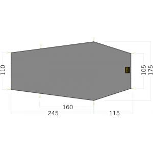 Tatonka LT Gargia 3 Floor Sheet 360x105/175cm, gris Tapis de tente