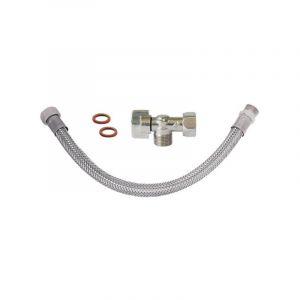 Somatherm For You - Kit de raccordement wc avec un robinet de wc, un flexible, 2 joints - marron