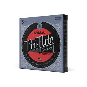 D'Addario EJ45TT-3D - Pack de 3 jeux de cordes guitare classique - Tension normale