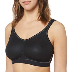 Anita Anita 5533 - Soutien-Gorge de Sport - sans Armature - Uni - Femme - Noir - 85A (Taille Fabricant: 85A)