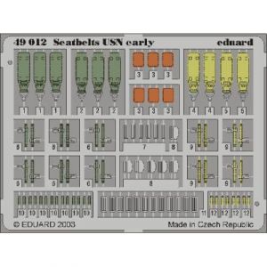 Eduard MAQUETTE SEATBELTS USN EARLY 1/48 49012