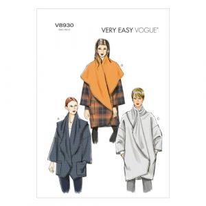 VOGUE PATTERNS V8930 Taille Y XS/S/Mediun pour Femme Tailles, Lot de 1, Blanc