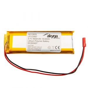 Batterie au Lithium polymère LP123497 3,7 V 4500 mAh AKYGA AKY0829 Li-Po PCM JST 2 Broches Connecteur 2,54 15 cm