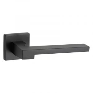 THIRARD Paire de béquilles Ginevra pour porte, carré 7mm, noir mat