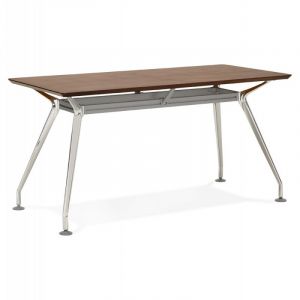 Image de Bureau Design en Bois "Attitude" 150cm Noyer Prix