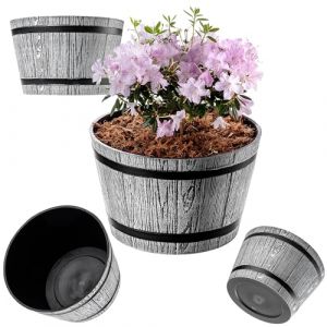 Pot de Fleur Pot de Fleur 30 cm Couvercle avec Insert Support de Fleur en Plastique - Kadax