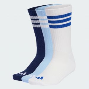 Adidas Chaussettes 3-Stripes Cushioned Sportswear Crew bleu fonc&eacute; blanc 3 paires - S