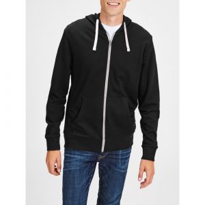 Image de Jack & Jones Jjeholmen Sweat Zip Hood Noos, Veste Homme, Noir (Black Fit:Reg Fit), Large