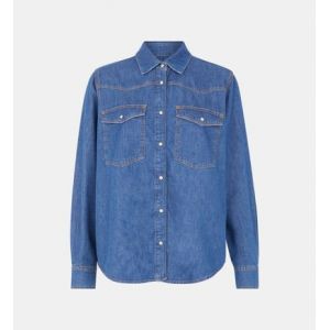 Image de Galeries Lafayette Chemise Colorado droite denim bio stretch