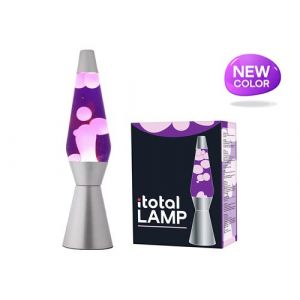 Lampe Lave Silver 36cm mauve/ rose en Aluminium - Itotal - Argent - Aluminium