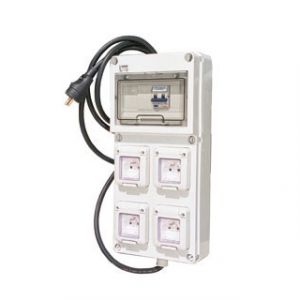 Gewiss Coffret de chantier Q DIN IP55 avec 4 prises 16A FR60223N