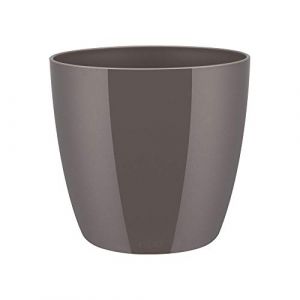 Image de Elho Pot de fleurs - brussels diamond rond 18cm oyster pearl - 18.3 x 18.3 x 16.8 cm