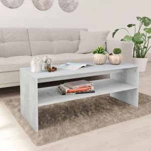 VidaXL Table basse Gris cement 100 x 40 x 40 cm Aggloméré