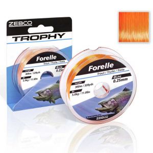 Zebco Monofilament Trophy Trout 300 M 0.200 mm Fluo Orange