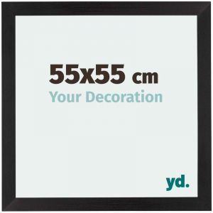 Your Decoration - 55x55 cm - Cadres Photo en mdf Avec Verre acrylique - Anti-Reflet - Excellente Qualit&eacute; - Noir Grain de Bois - Cadre Decoration