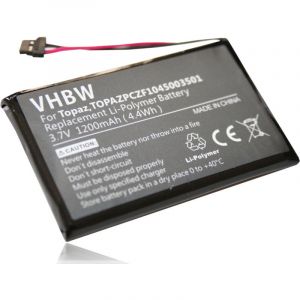 Vhbw Batterie compatible avec Navigon 70 Plus Live, 70 Premium Live, 70 Premium GPS, appareil de navigation (1200mAh, 3,7V, Li-polym&egrave;re)