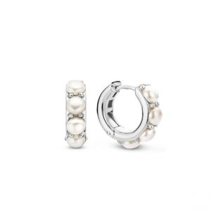 Ti sento Boucles D'Oreilles - 7962PW Argent Rhodié Et Perles Synthétiques