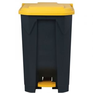 Floordirekt - Poubelle Olaf Pour la maison, le bureau & le commerce Jaune 50 Litres (43 x 40,2 x 60 cm)