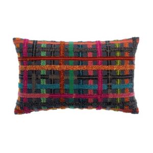 Vivaraise Coussin brod&eacute; en coton multico 45 x 45