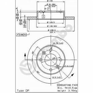 Image de Brembo 2 Disques de frein 08.2958.14