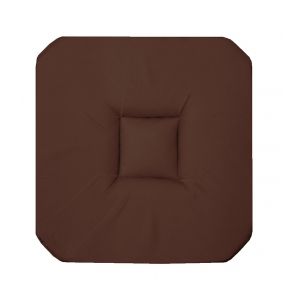 Image de Douceur d'Intérieur Panama Galette Coussin avec 4 Rabats Coton Choco 36 x 3,5 x 36 cm