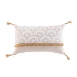 Coussin rectangulaire (50 cm) Bahina Blanc