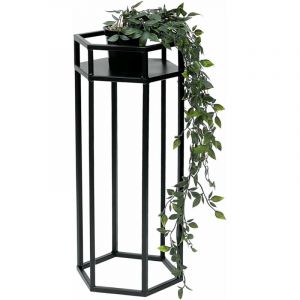 Image de Tabouret à fleurs Métal Noir hexagonal 50 cm Porte-fleurs Colonne à fleurs 96453 s Tabouret pour plantes Moderne Porte-plantes - Dandibo