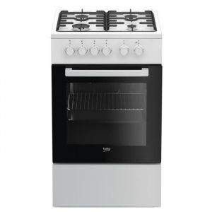 Beko PAL-7786982120 Cuisinière à Gaz 4 Zones + Four Blanc