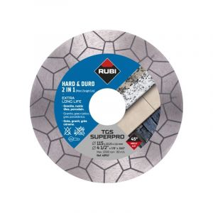 Rubi Disque diamant TGS 125 SUPERPRO - 2en1 Coupe et Meulage - 125 mm - 40918