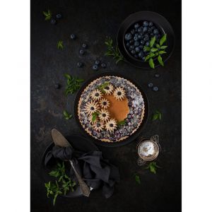 Ceanothe Tableau sur verre synthétique café latté 65x97 cm
