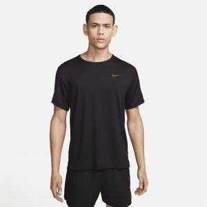 Image de Nike Haut de running à manches courtes Dri-FIT UV Miler pour homme - Noir - Taille L - Male