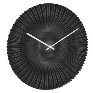 TFA Dostmann Horloge murale design Rokoko, 60.3031.01, analogique, design exclusif pour, extravagante, moderne, horloge à quartz, noire mate