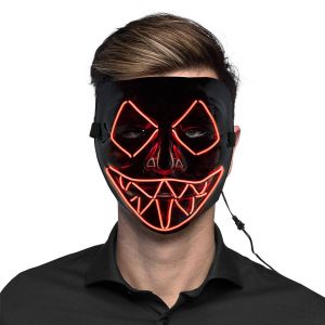 Ruedelafete Masque LED Tueur Sourire : Rouge