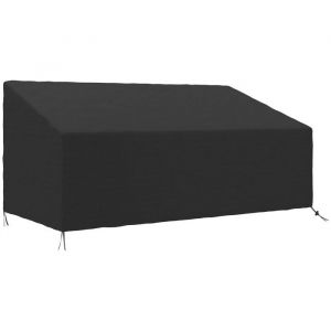 Outsunny Housse de canap&eacute; exterieur imperm&eacute;able 3 places - 600D tissu oxford - 218 x 111 x 63/101 cm - noir